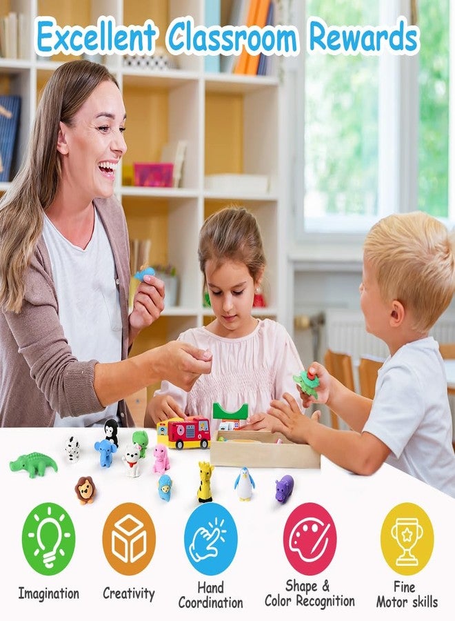 OFFCUP Set of Erasers, 17 Pieces Erasers for Children, Mini Erasers, Animals of Erasers, Children Party Gifts, Gifts for Students and Gadgets End of School Year, Party Accessories - Image 4